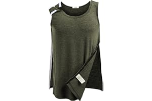Deyeek Unisex Shoulder & Side Full Snap-Access Tank Tops Tearaway Post Shoulder Surgery Shirts Rotator Cuff Recovery Clothing