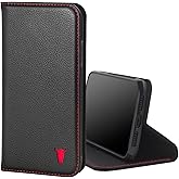 TORRO Leather Case Compatible with iPhone 11 – Genuine Leather Wallet Case/Cover with Card Holder and Stand Function (Black)