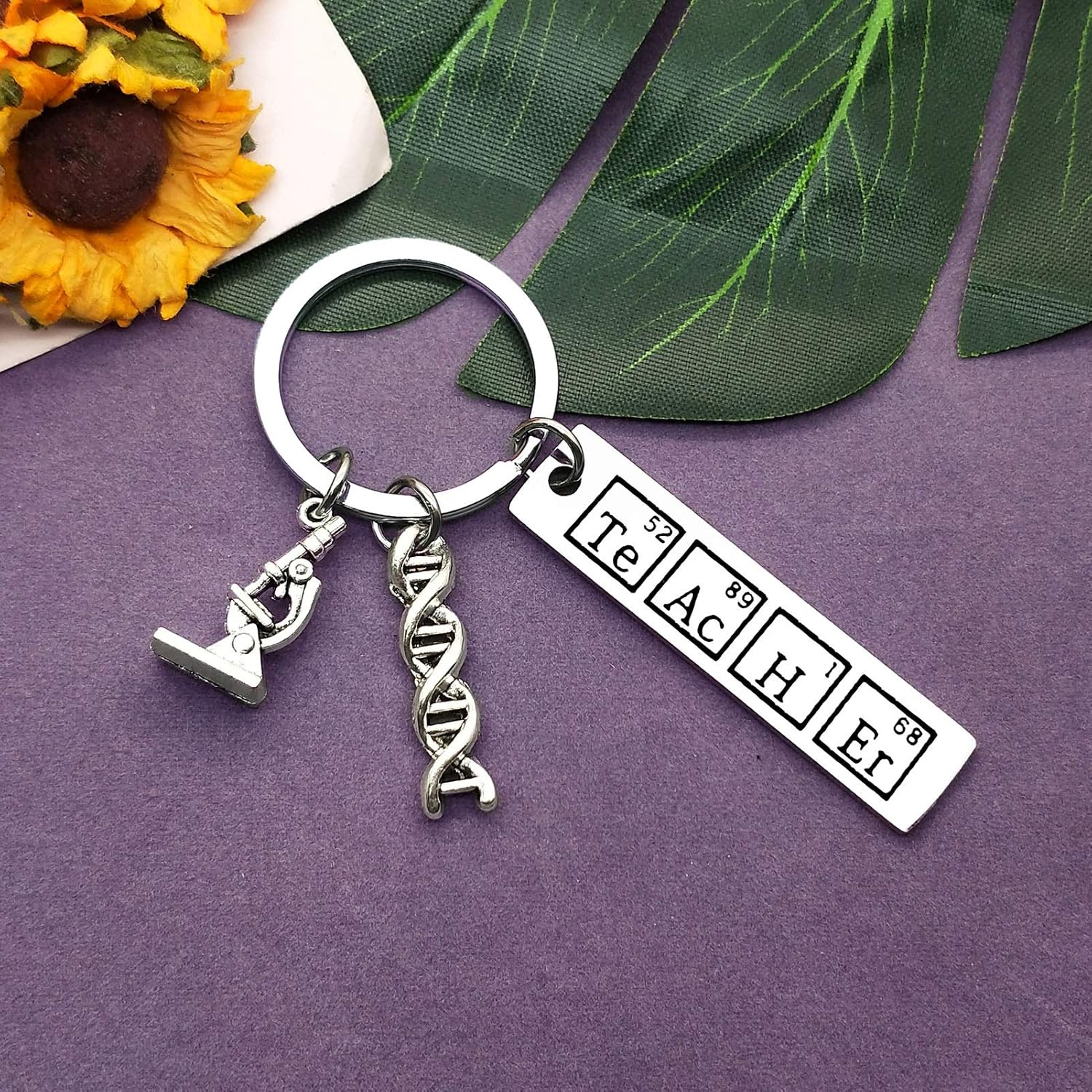 Vadaka Appreciation Gift Keyring Chemistry Teacher Keyring Science Teacher Present Thank You Gift Keychain Birthday Retirement Christmas Graduation Present for Chemistry - Image 3