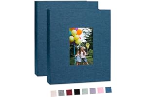 Cherrich Photo Album 8x10, Pack of 2 Linen Picture Book, 26-Page Album Holds 52 Photos Art Presentation Folder for Picture or Certificates Storage