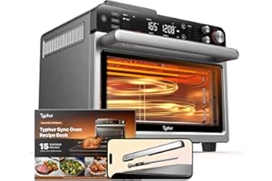 Typhur Smart Convection Air Fryer Oven Combo, 12 Cooking Modes, Wireless 5‑Point Probe, Fast‑Charge Magnetic Dock, Wi‑Fi App 