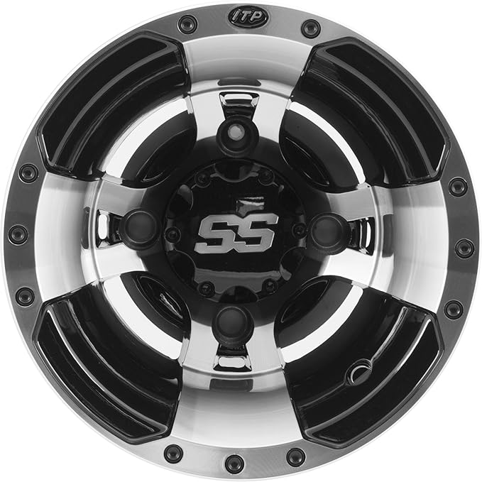 ITP SS112 Sport ATV Wheel 10x5 Machined W/Black (1028336404B) Automotive