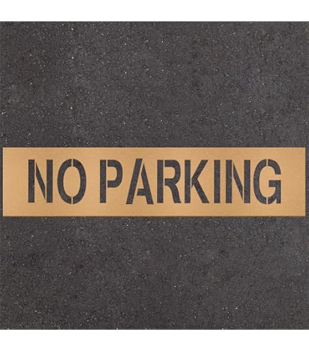 Amazon.com: NO Parking Stencil | 12 inch Letters | 60 mil Standard