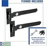 IRONTITE Cranked Black Gate Hinges Heavy Duty 300mm Hook Band Wooden Gate view 2
