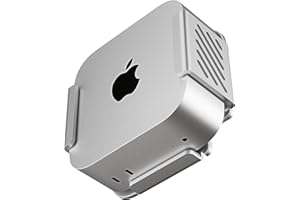 Foamy Lizard Matching Aluminum Under Desk, VESA, Wall Mount for Mac mini M4 | Anti-Scratch Silicone, Solid Metal Holder Brack