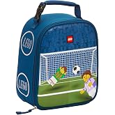 LEGO Kids City Heritage Classic Lunch Box, Insulated Soft Reusable Lunch Bag Meal Container for Boys and Girls, Perfect for School, or Travel, Meal Tote to Keep Food and Drinks Cold, Soccer Goal