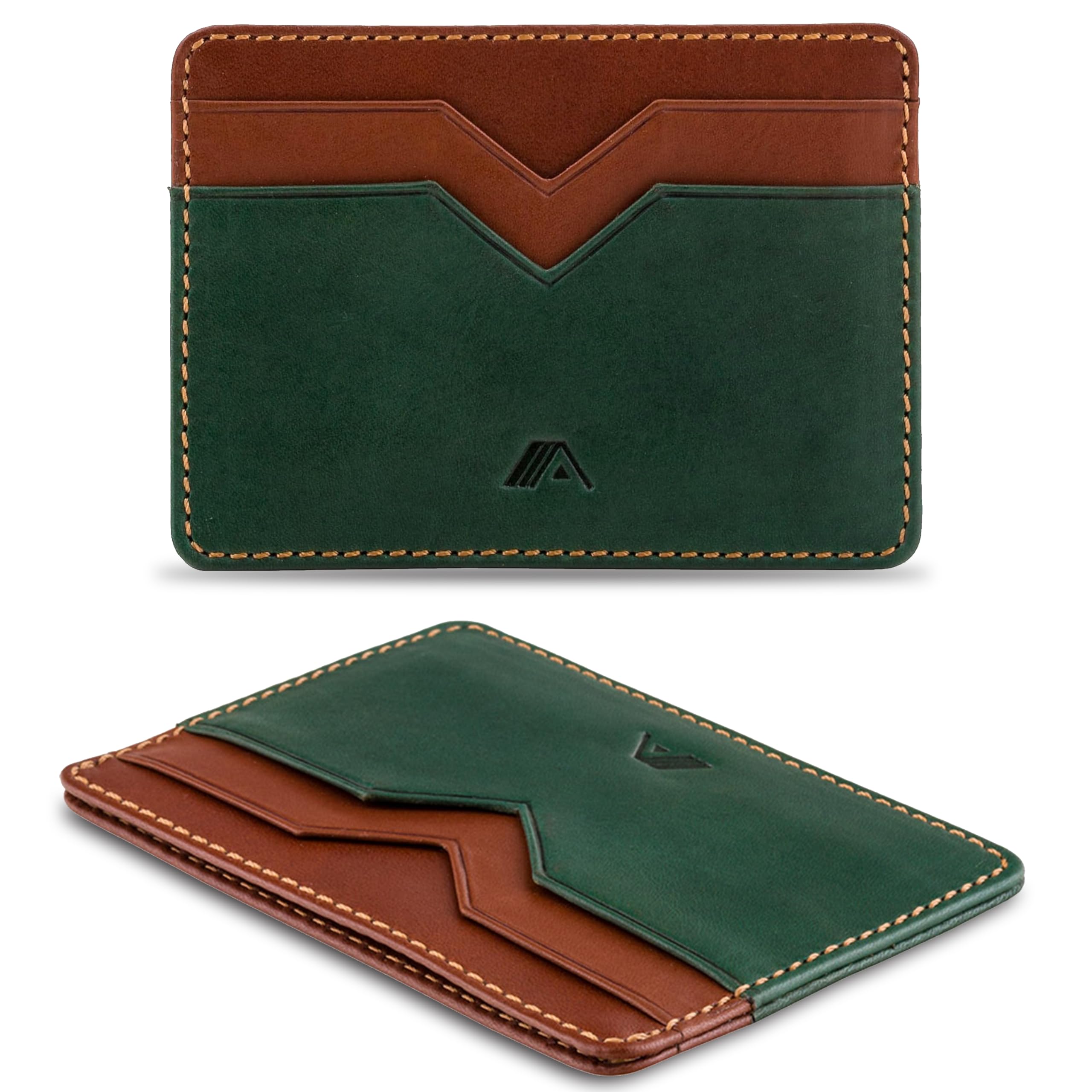 Yaiba Slim Leather Card Holder - Minimalist Front Pocket Wallet
