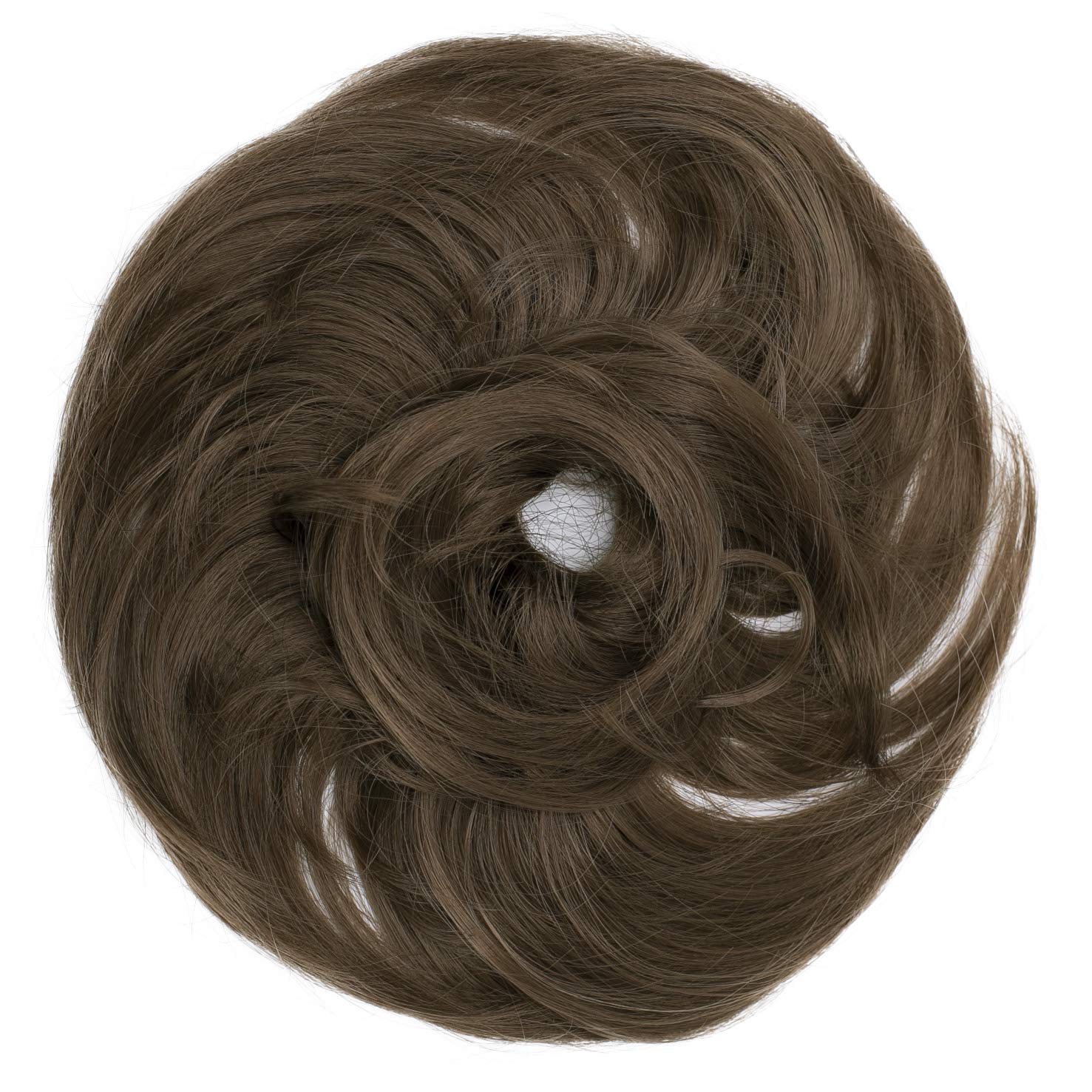 CAISHA Synthetic Fiber Hairpiece Scrunchie Scrunchy Updo Slightly Wavy Medium Brown G7B