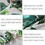 HZDHCLH Chair Covers Slipcovers 4/6 PCS Green Leaf Stretch Removable Washable view 4