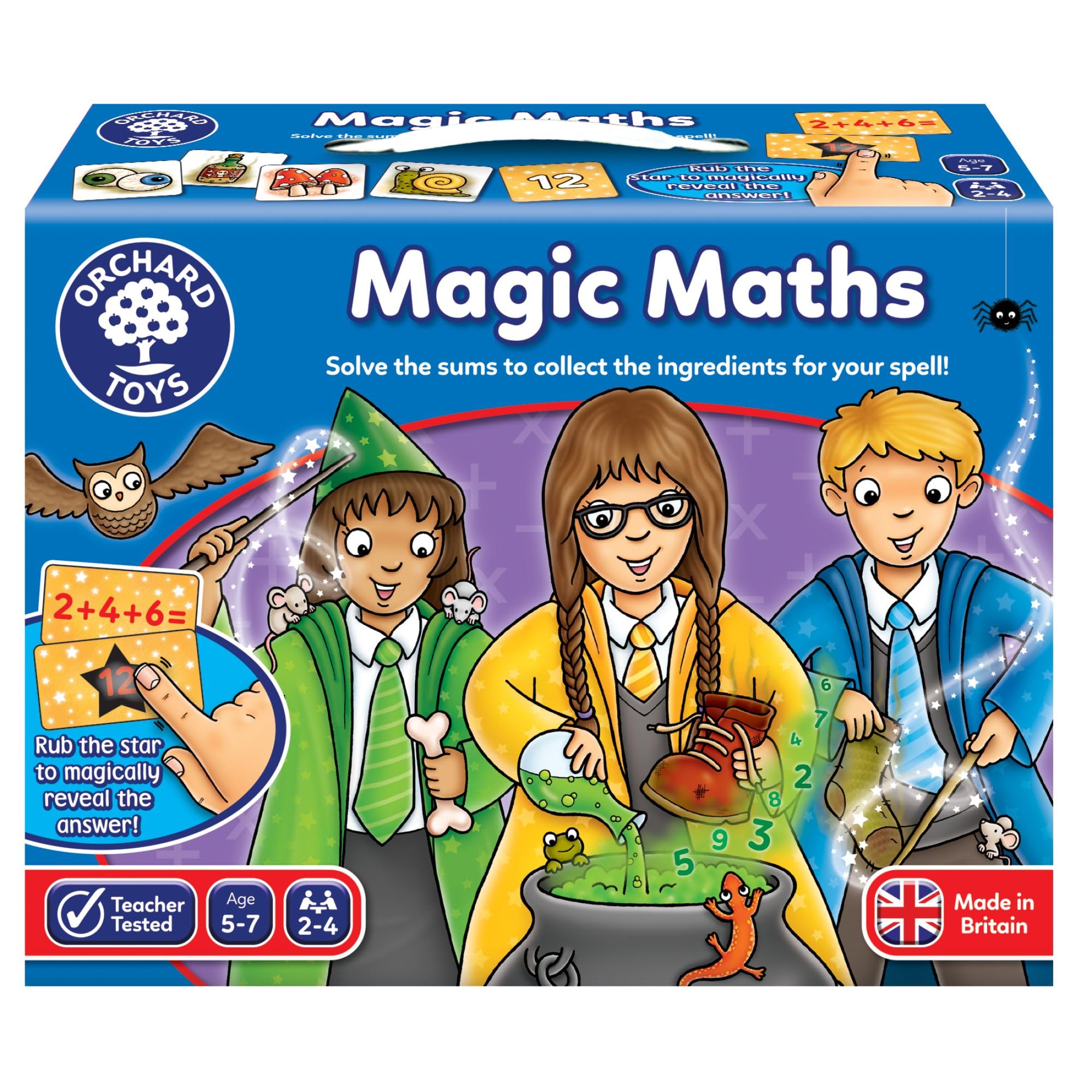Orchard Toys Magic Maths , Magic Ink Reveals the Answer, Educational Maths Game, Practice Addition and Subtraction, Ages 5-7