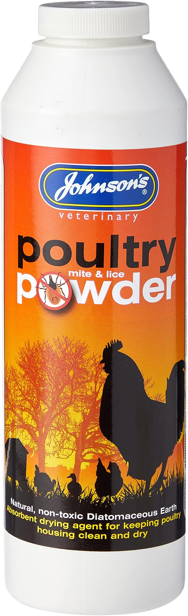 Johnsons Poultry Mite & Lice Powder White 250g Diatomaceous Earth