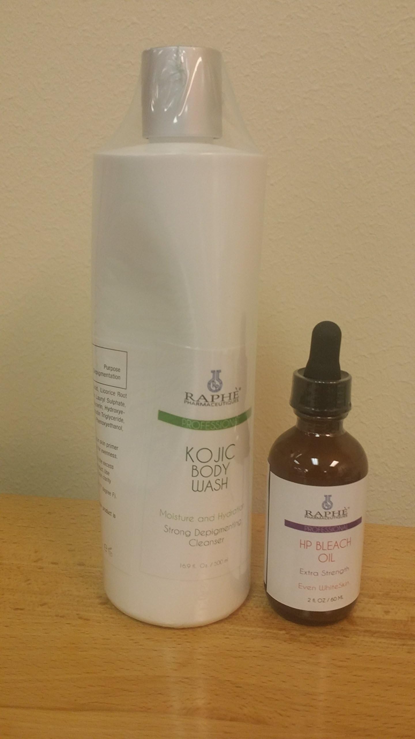 13.9oz Kojic Acid Bleaching Body Wash Plus High Potency Bleach Oil 60ml. (13.9oz)