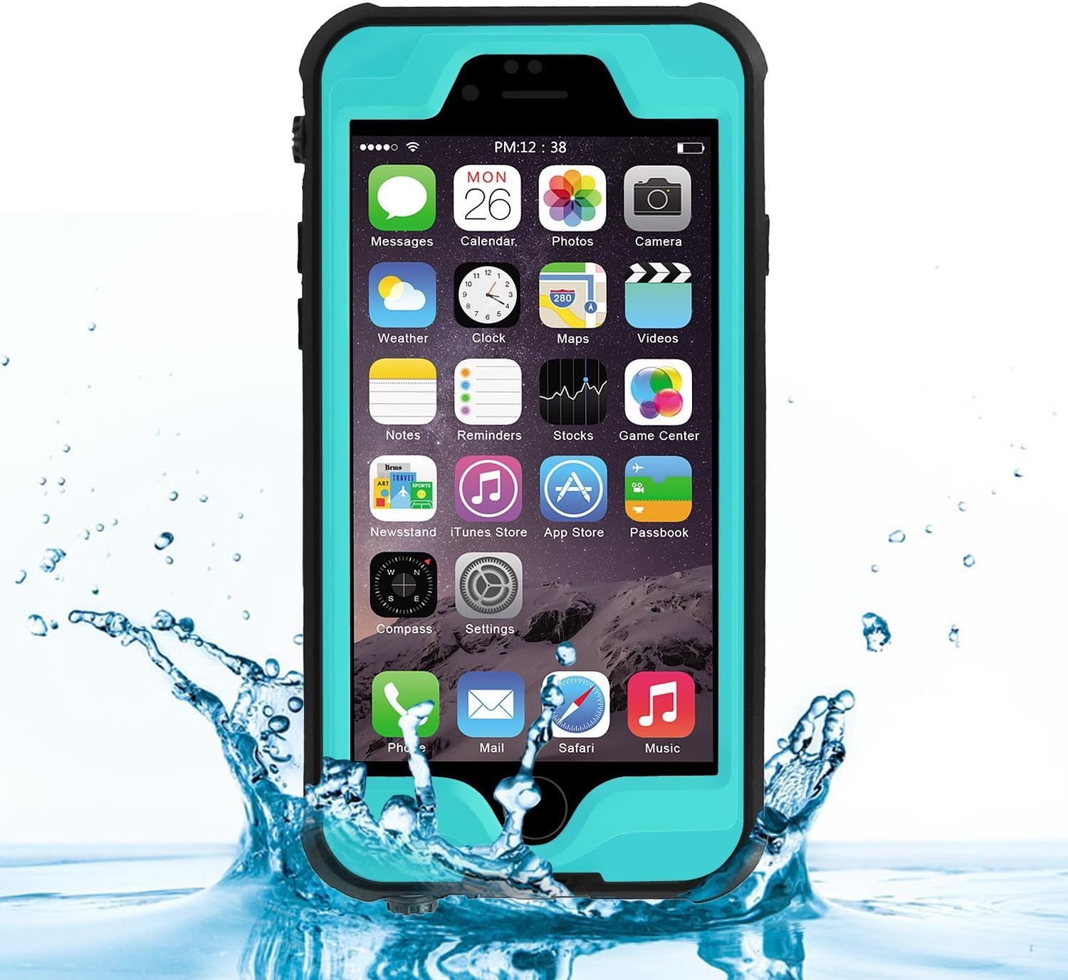Waterproof case for iPhone 6/6S(4.7"),KUMEDA IP68 Certification Touch ID sensitive Dustproof Shockproof Fully Sealed Protective your IPhone(Black)