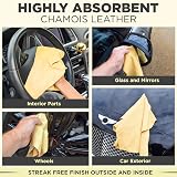CarMax Premium Natural Chamois Leather Five Pack for Car Detailing view 2