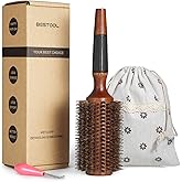 BESTOOL Round Hair Brush for Women or Men, Boar Bristle Large Round Hairbrush for Quick Blowout, Add Shine/Volume, Minimize Damage (2.8 Inch)