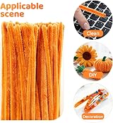 G2PLUS 100Pcs Orange Pipe Cleaners 30cm 6mm Craft DIY Easter view 4