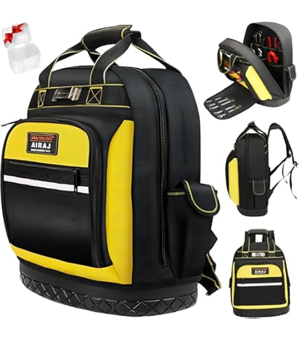 CLC Custom Leathercraft ECPL38 E-Charge - Mochila Con Herramientas De Carga USB, 36 Bolsillos, Color Negro