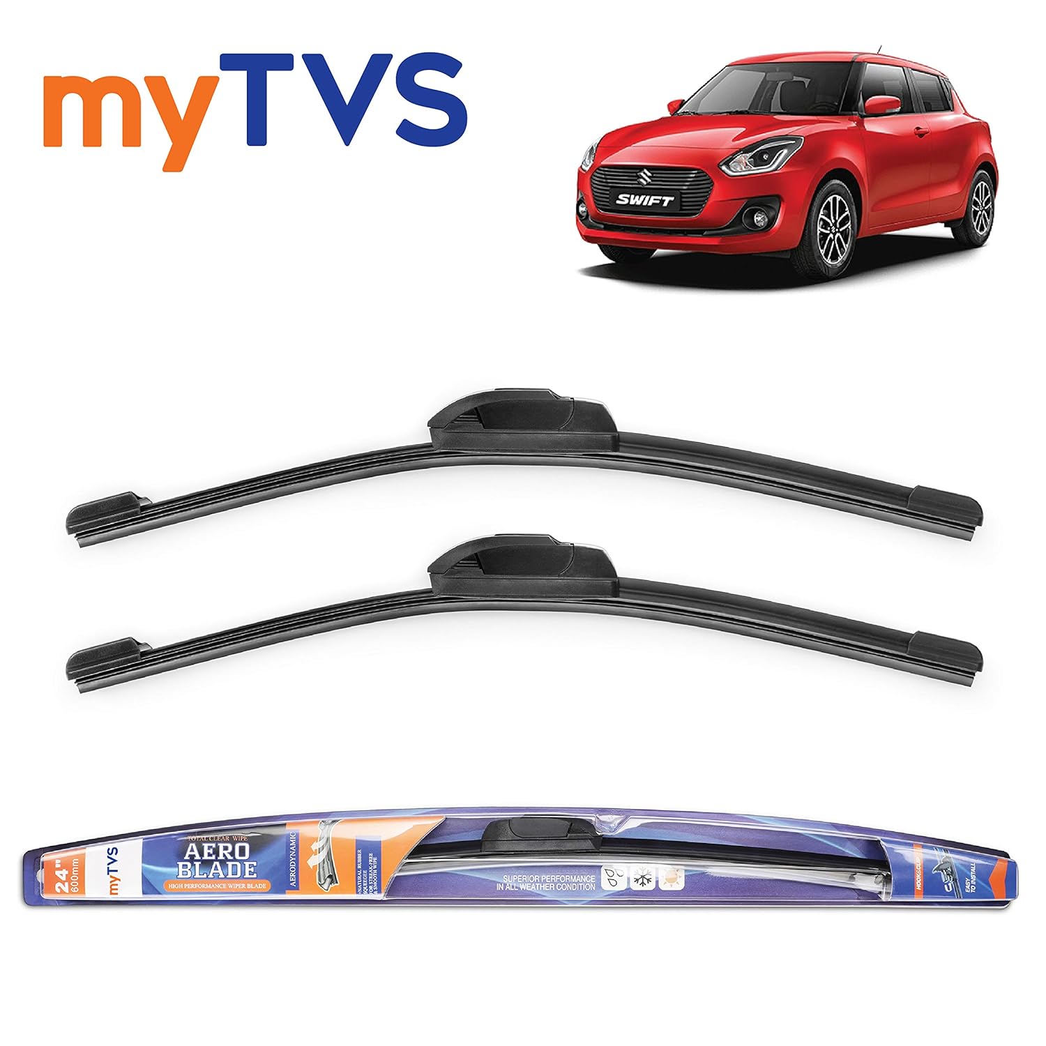 myTVS Frameless Wiper Blade for Maruti Swift New All Year (21 x 19