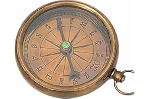 Vintage Antique Brass Case Pocket Compass,Portable Small Pocket compasss,Directional Navigational Instrument Device Home and 