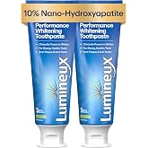 Lumineux 10% Nano Hydroxyapatite Whitening Toothpaste, 3.75 oz, 2 Pack | Fluoride free gentle formula, clinically supported NASA-developed nHA that remineralizes for strong enamel &amp; bright teeth