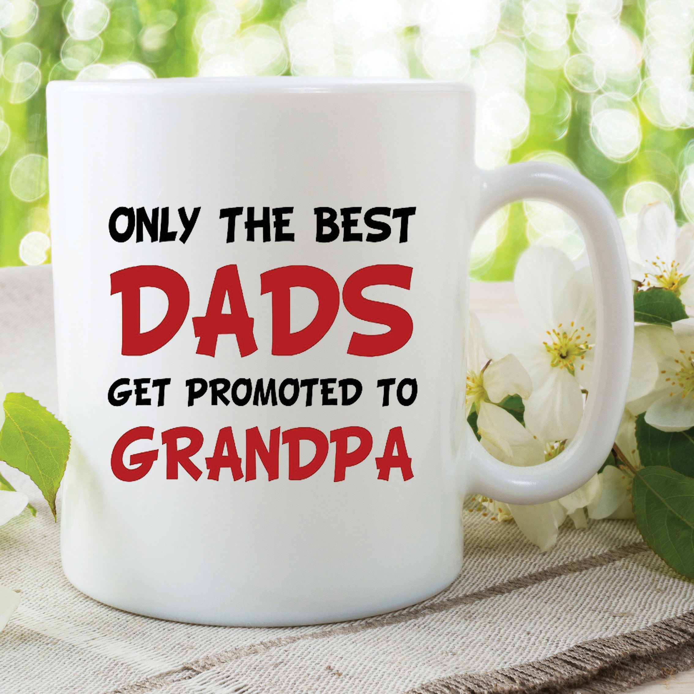 Grandpa Mug Only The Best Dads Get Promoted to Grandpa Fathers Day Cup WSDMUG580