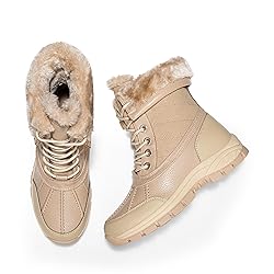 DREAM PAIRS Snow Boots for Women Waterproof Mid