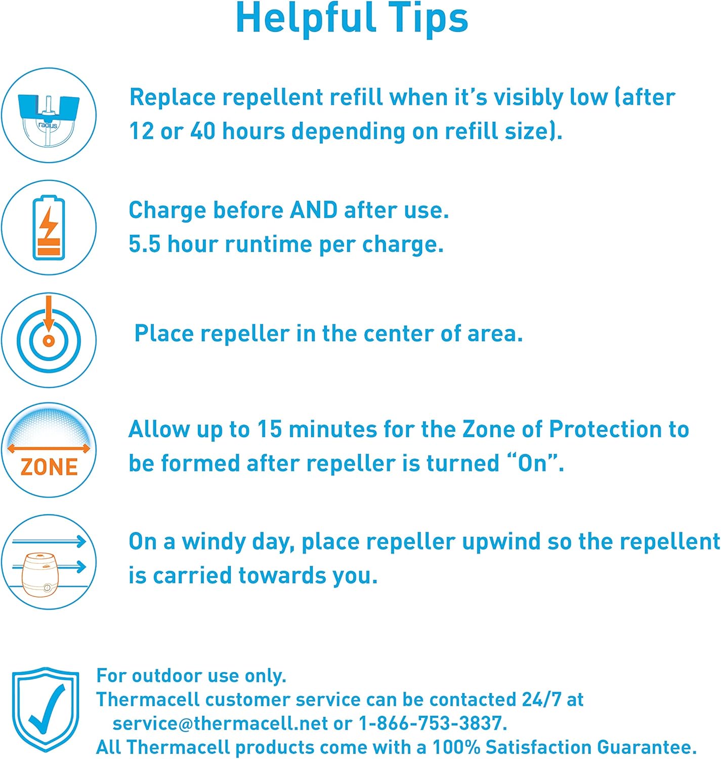 Thermacell E55 Rechargeable Mosquito Repeller; Highly Effective Rechargeable Mosquito Repellent, Black : Sports & Outdoors