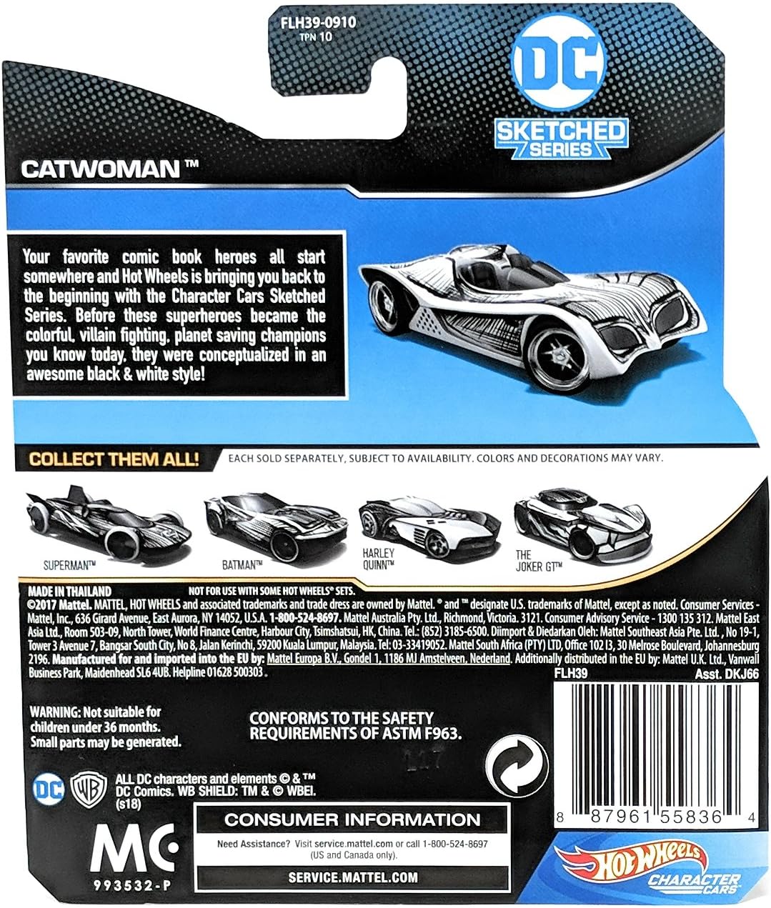 dc sketched series hot wheels