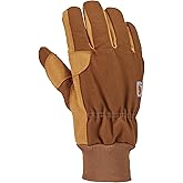 Carhartt Men's GL0801M Insulated Duck Synthetic Leather Knit Cuff Glove