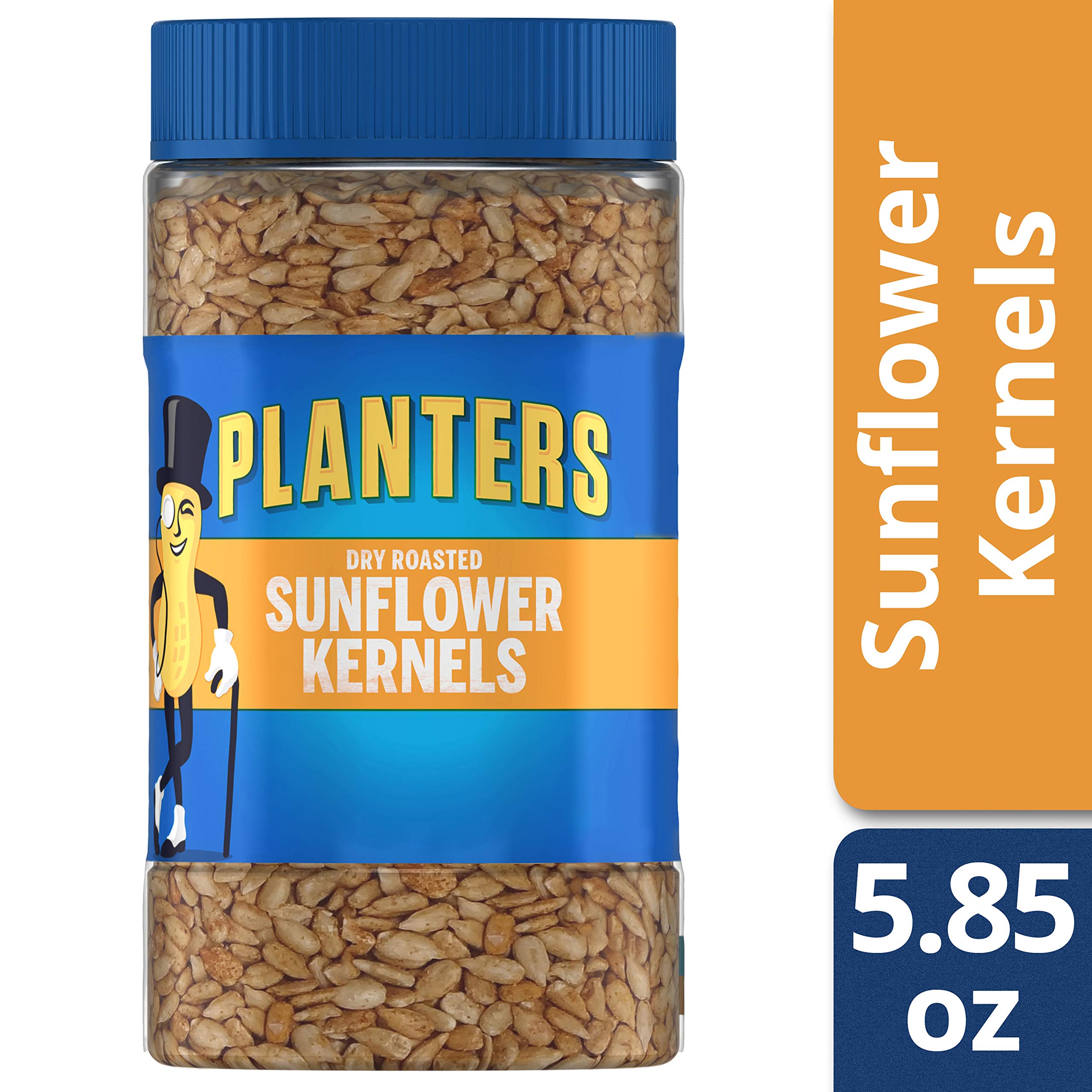 Planters Dry Roasted Sunflower Kernels (5.85 oz Canisters, Pack of 12