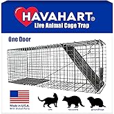 Havahart Large 1-Door Live Animal Trap for Raccoons, Cats, Bobcats, Beavers | Heavy Duty Humane Catch and Release Cage Trap for Outdoor Pest Control, 1079SR