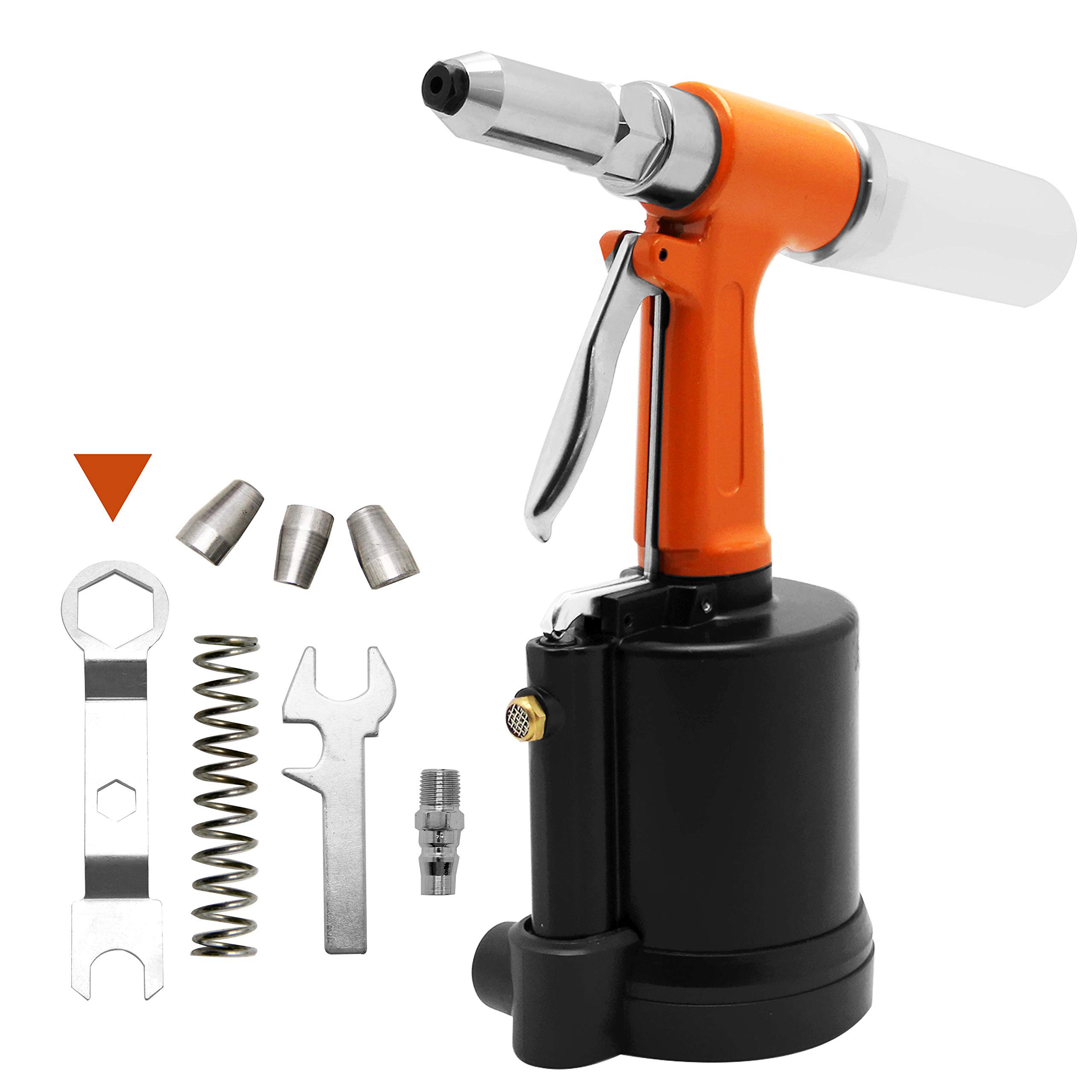 NEWTRY Air Hydraulic Double Power Pop Rivet Gun Industry Pneumatic Pop Riveter Heavy Duty Riveting Tool Kit for 1/8,5/32,3/16,1/4