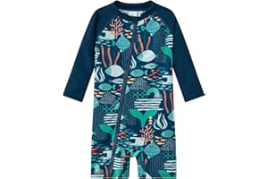 UMELOK Baby Boys' Swimsuit Full Zip UPF 50+ Sun Protection Swimwear