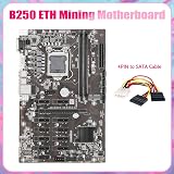 Zunedhys B250B ETH Mining Motherboard LGA1151 DDR4 12X GPU Slot MSATA SATA BTC view 2