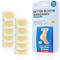 Dr. Frederick's Original Better Blister Bandages - 10 ct Heel Pack - Waterproof Hydrocolloid Bandages for Foot, Heel…