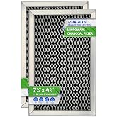 Microwave Filter Replacement 7.68" x 4.85" JX81C WB02X10776 GE Microwave Charcoal Filter - Also Fits LG Kenmore Carbon Filter - Freshens and Filters Kitchen Air in Over the Range Oven Vent Fan 2-Pack