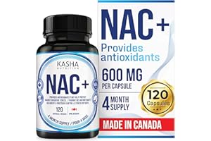 New! NAC Supplement 600mg (N-Acetyl-L-Cysteine) with Glycine and Selenium - Canadian Made, Supports Normal Growth, Thyroid He