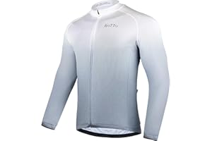 ROTTO Cycling Jersey Mens Bike Shirt Long Sleeve Gradient Color Series