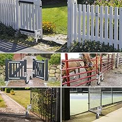 WOOSKY Spring Loaded Tube Gate Casters 5” Heavy