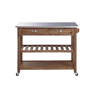 Boraam 98520 Sonoma Kitchen Cart, Barnwood Wire-Brush