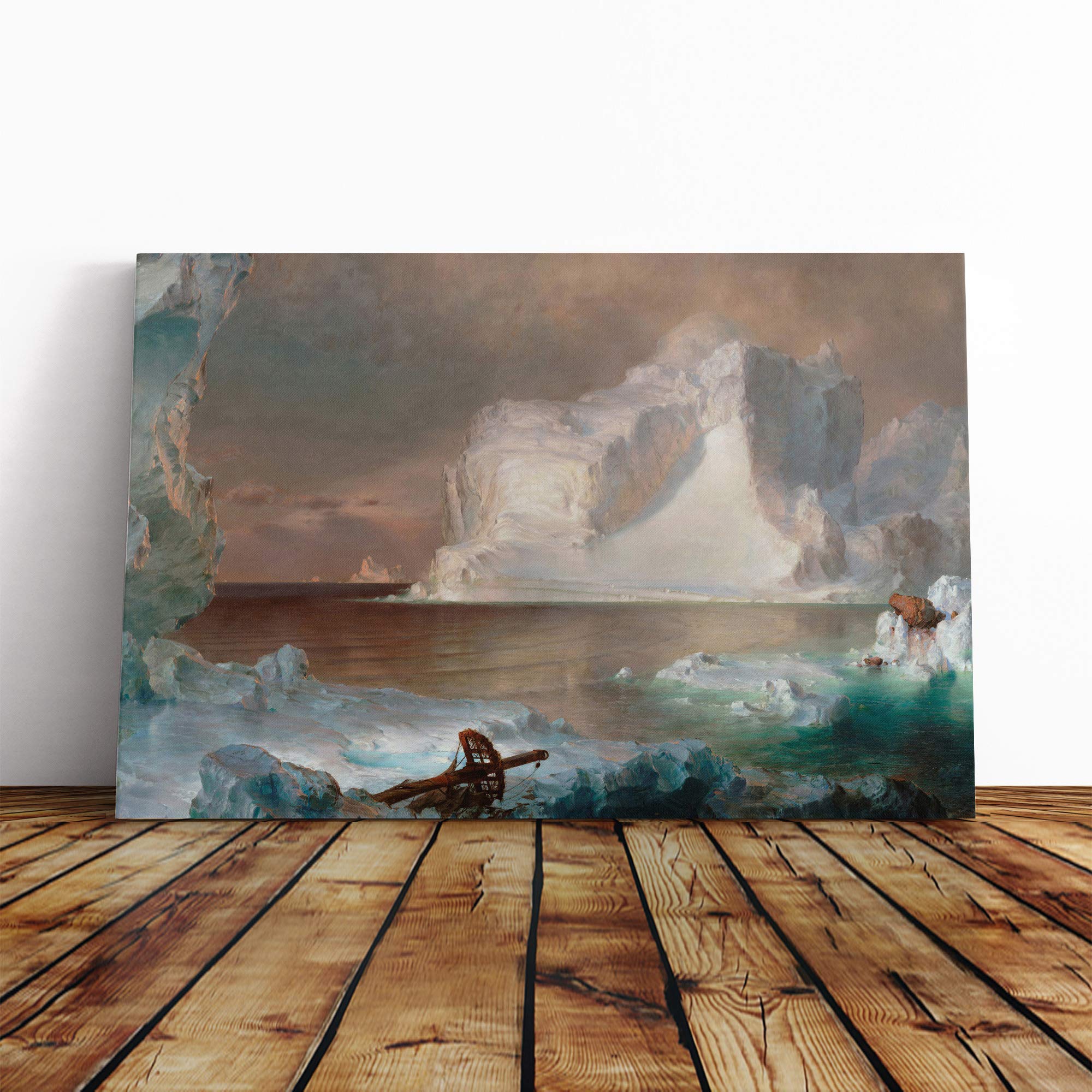 Frederic Edwin Church Iceberg Canvas Print | Gallery Wrapped 30mm Frame Wall Art | 20x14 inches | Ready to Hang | Modern Cityscape Picture | Living Room Bedroom Lounge Office
