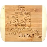 Totally Bamboo A Slice of Life Alaska State Serving and Cutting Board, 11" x 8.75"