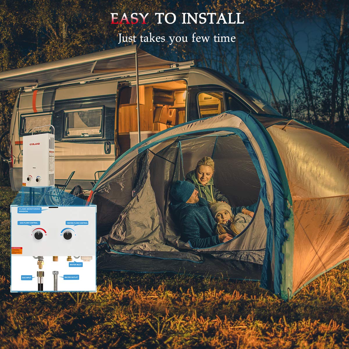 Gasland Bs158ca 1 58gpm 6l Outdoor Portable Gas Water Heater