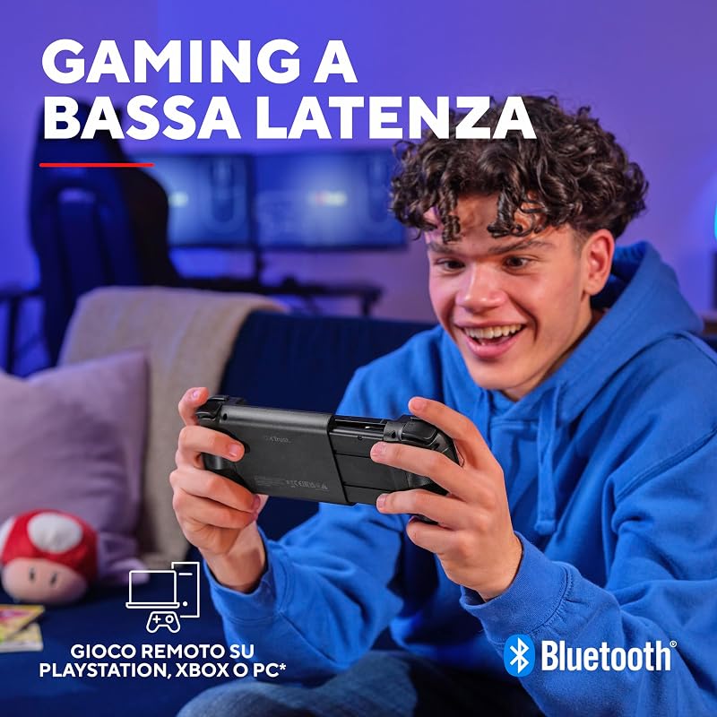 Mylox Controller per Telefono Bluetooth, Gamepad Wireless, Nero