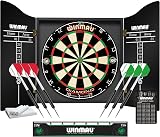 WINMAU Diamond Plus Dartboard Set with Cabinet, Darts & Accessories