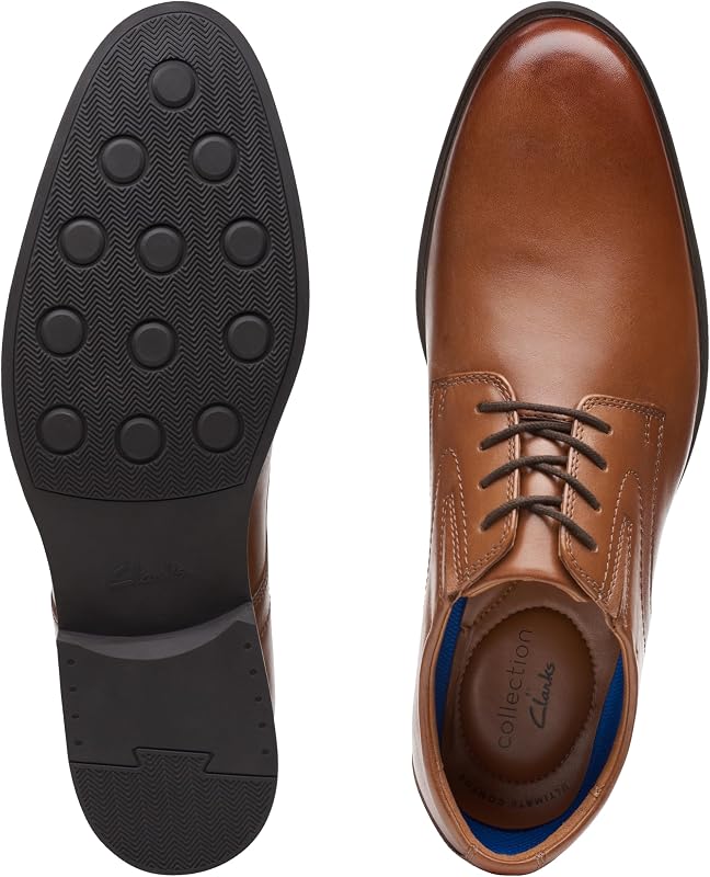 Herren Whiddon Plain Oxford-Schuh, Dunkelbraunes Leder, 42 EU