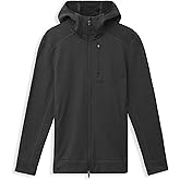 IBEX Merino Wool Mammoth Full Zip Hoodie for Men | Heavyweight Nuyarn Fleece Jacket with Helmet-Compatible Scuba Hood