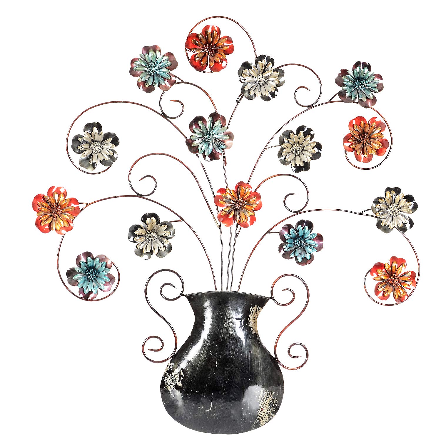 Buy Studio Decor Flower Pot Wall Art Metal Flower Wall Frame