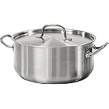 Tramontina 80117/576DS Pro-Line Stainless Steel Covered Dutch Oven, 9-Quart, NSF-Certified