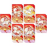36Pcs Year of the Horse Chinese New Year Red Envelopes 2026 - Ideal for Cash and Coins, Lunar Festival Envelope